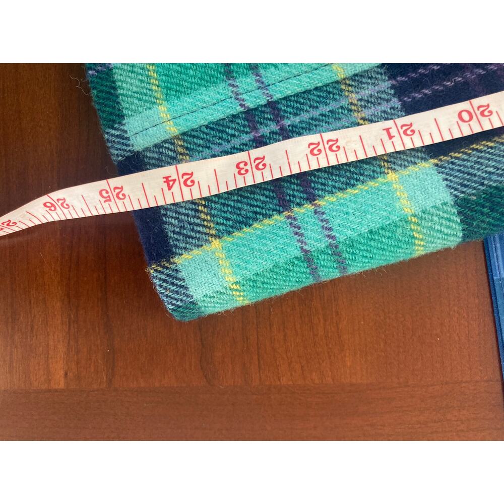 Talbots Classic Preppy Shetland Wool Blazer Aspen Plaid Tartan Turquoise Blue 8 - Picture 14 of 14
